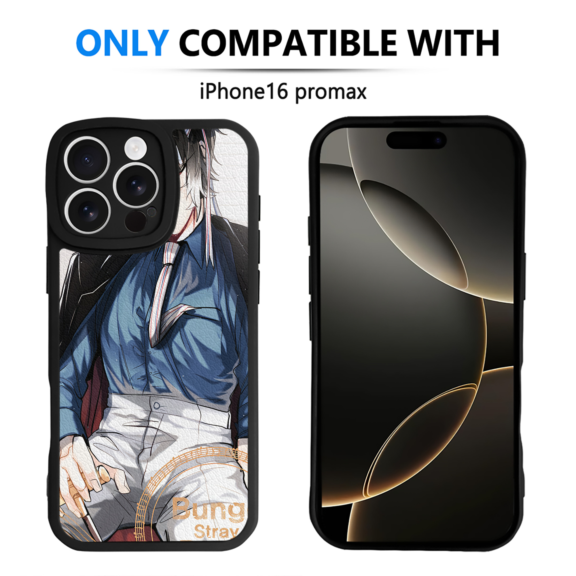 （画像用） 文豪ストレイドッグス Bungo Stray Dogs 【iPhone 16シリーズ対応】シリコンスマホケース（レザー調） 材質：シリコン